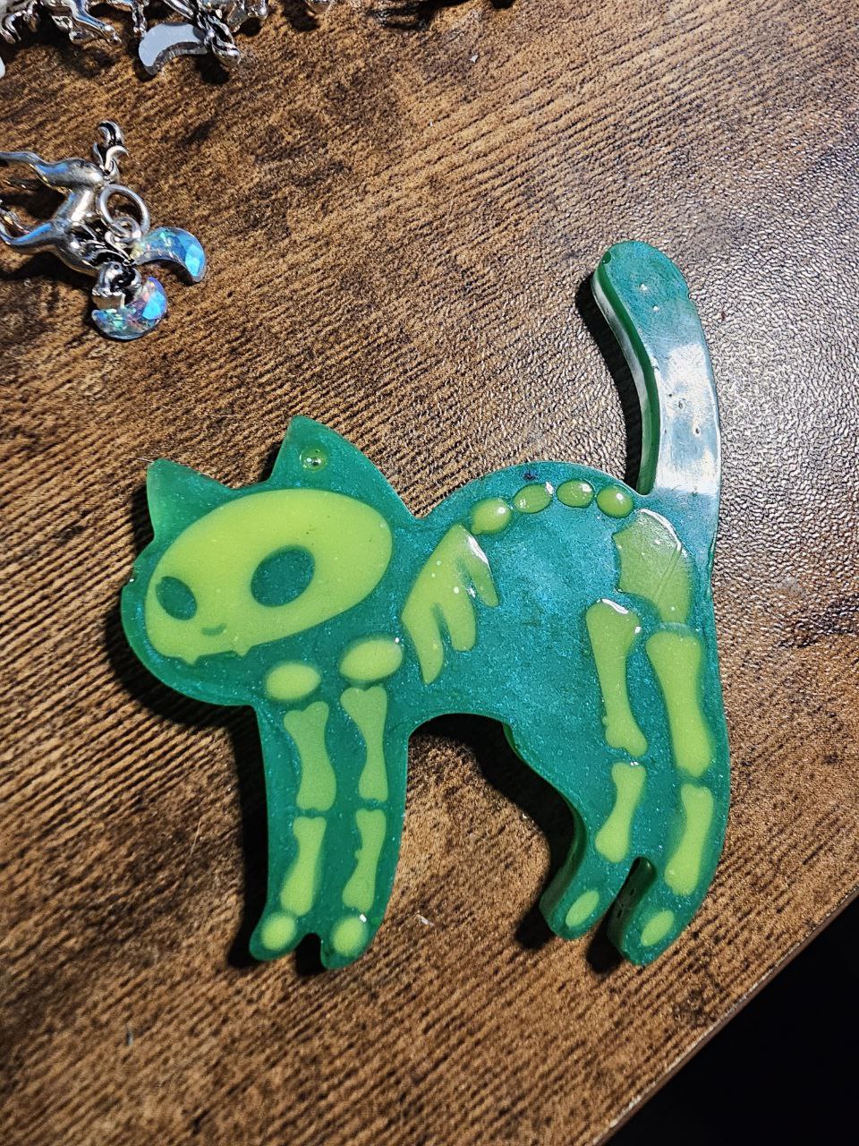 Skelly Kitty Keychains