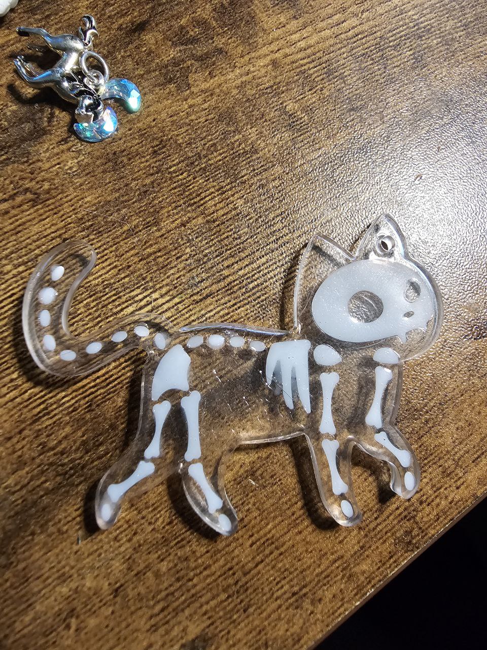 Skelly Kitty Keychains