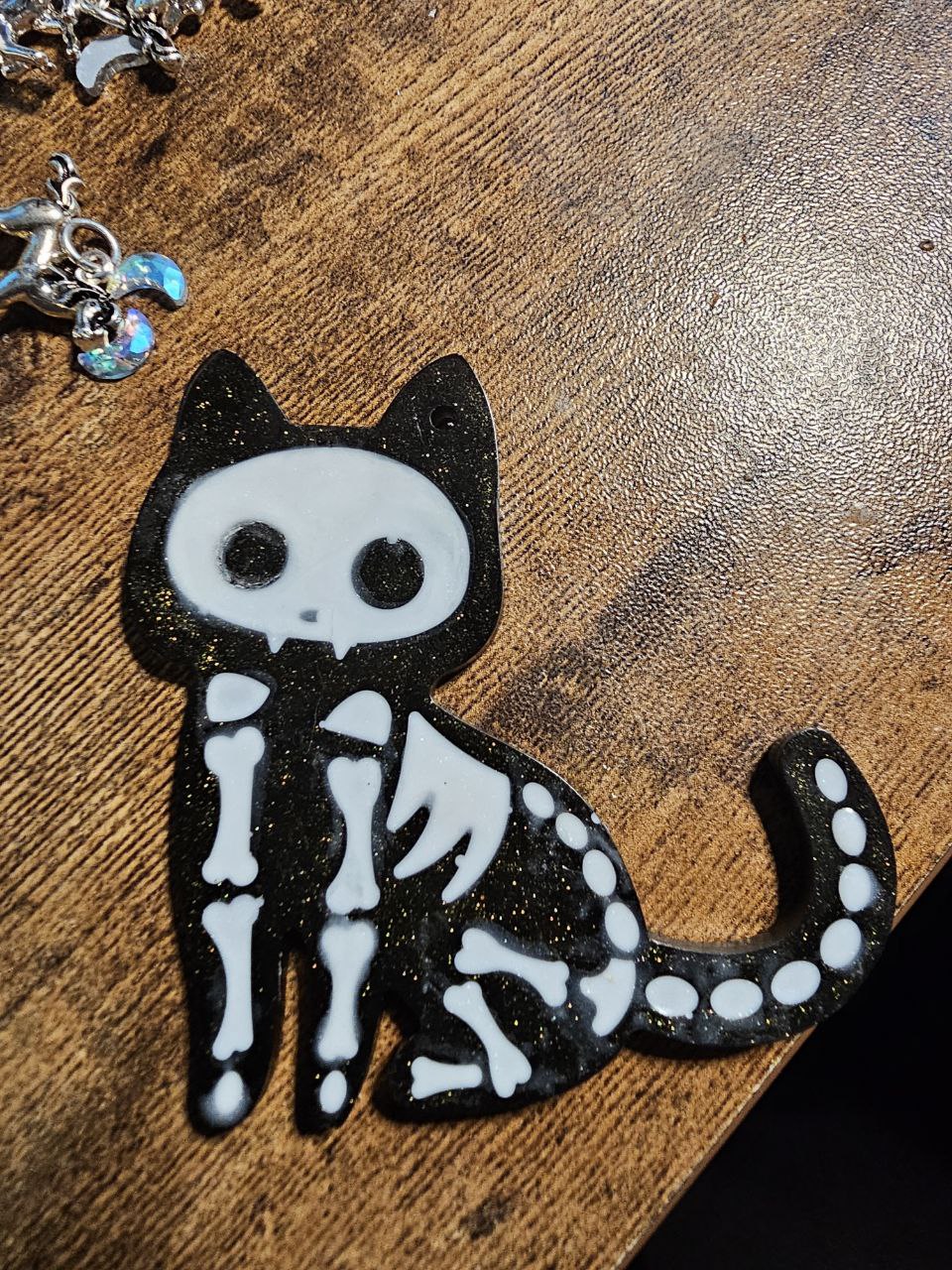 Skelly Kitty Keychains